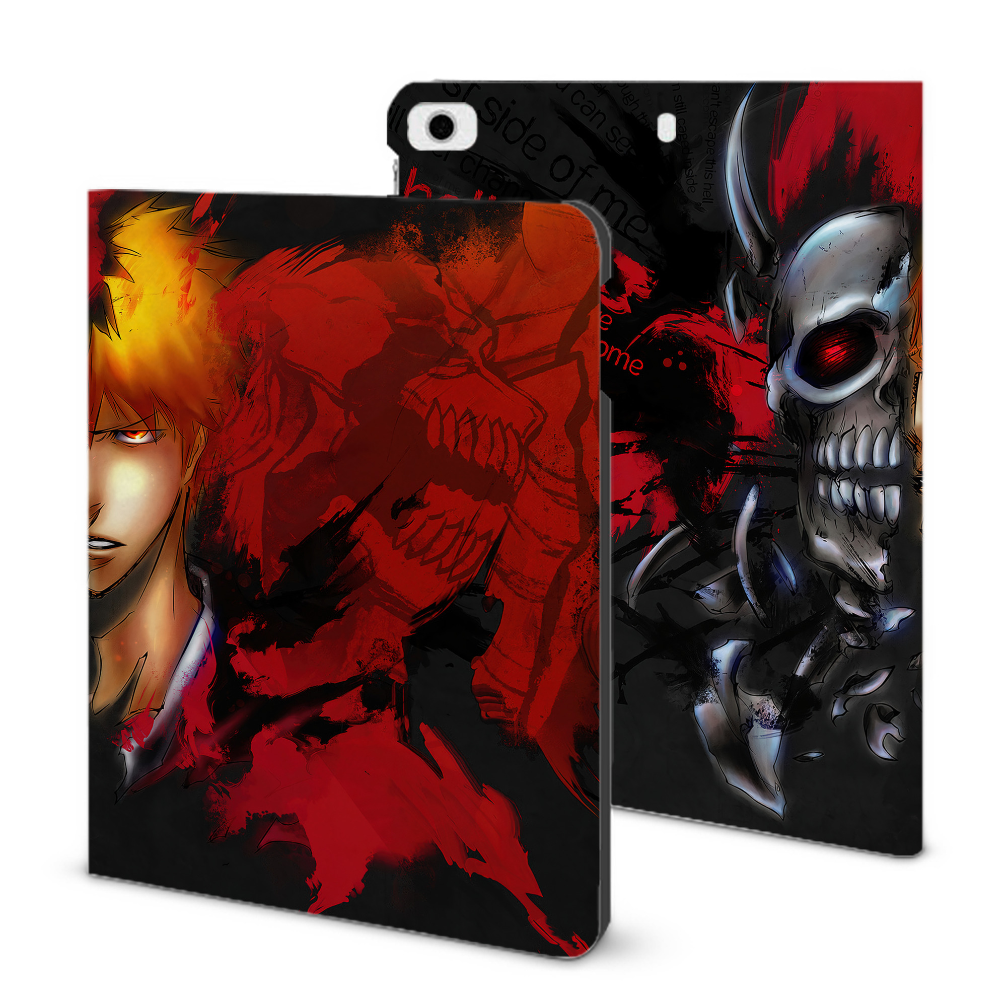 （画像用） ブリーチ BLEACH IPad ケース ブック型 PUレザー TPU 耐衝撃 軽量 薄型 ペン収納なし 全面保護 IPad 各モデル対応